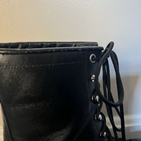 Vintage Justin 506 Black Lace-Up Boots - Picture 12 of 12
